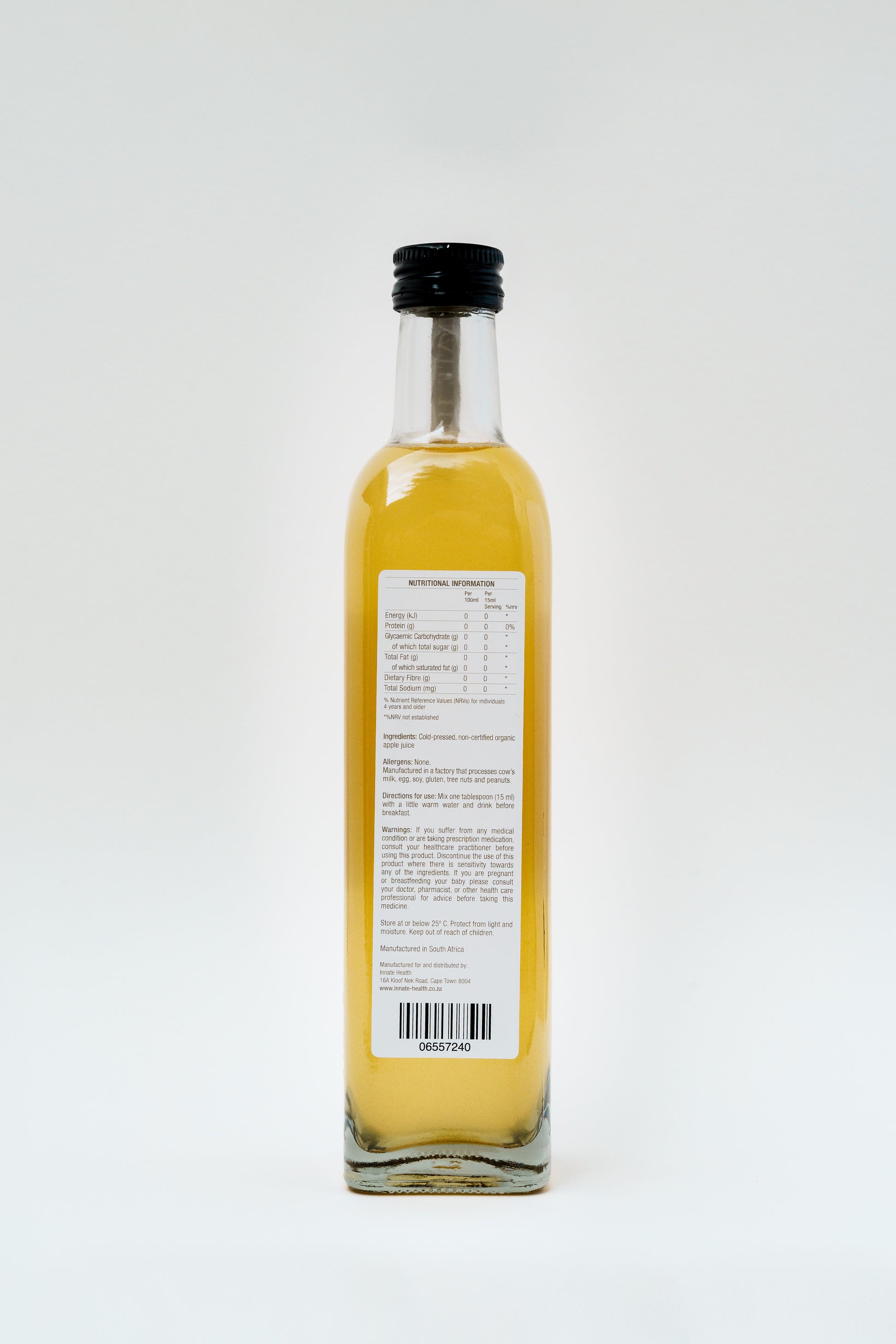 Apple cider vinegar organically farmed with the-mother info